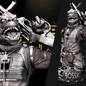 Bossk Bust - Miniature, Unfinished