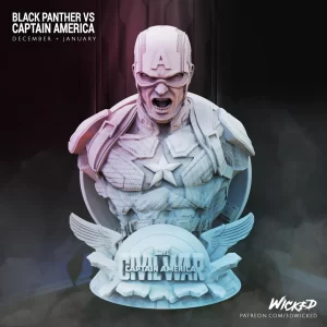 Captain America Bust Civil War - Miniature, Unfinished