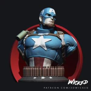 Captain America Comic Bust