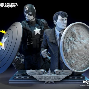 Captain America and Steve Rogers Bust Diorama
