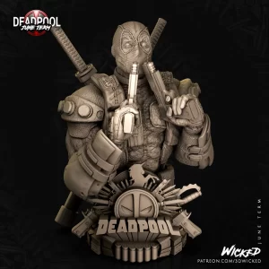 Deadpool Gunsmoke Bust
