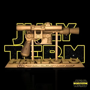 Han Solo Blastech DL 44 Sculpture