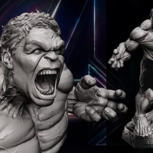 Hulk Avengers Sculpture - Miniature, Unfinished