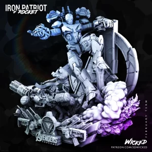 Iron Patriot and Rocket Endgame Diorama