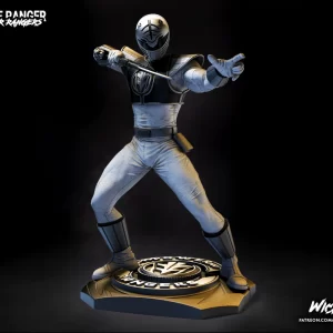 Power Rangers White Sculpture