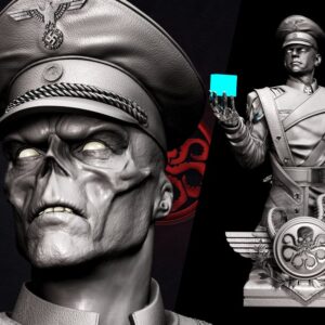Red Skull Bust