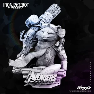 Rocket Raccoon with Baby Groot Bust
