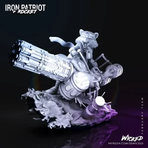 Rocket Raccoon Sculpture