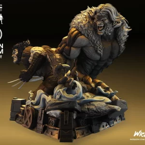 Wolverine and Sabretooth Bust Diorama (Model Kit)