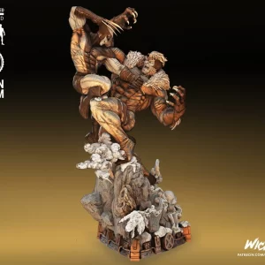 Wolverine and Sabretooth Fight Diorama