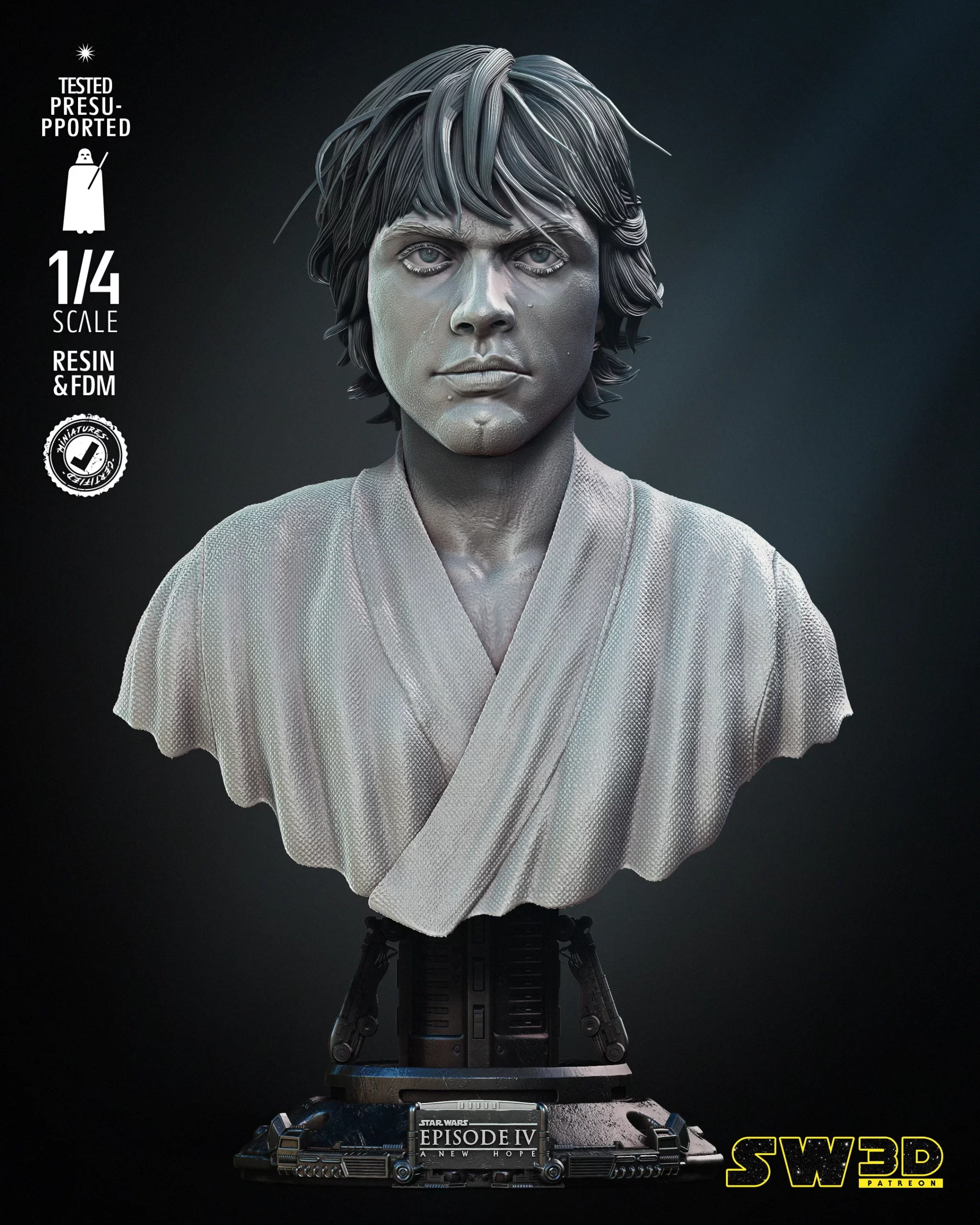 Luke New Hope Portrait Bust (Model Kit) – JKL Creators