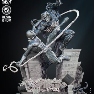 Spiderman vs Venom Diorama