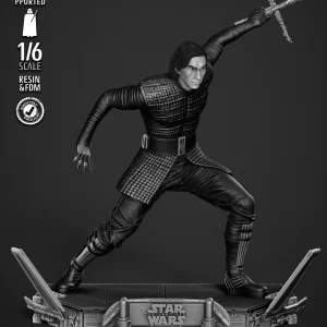 Last Jedi Kylo Ren Sculpture - Miniature, Unfinished