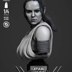 Last Jedi Rey Portrait Bust