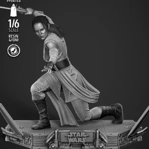 Last Jedi Rey Sculpture - Miniature, Unfinished