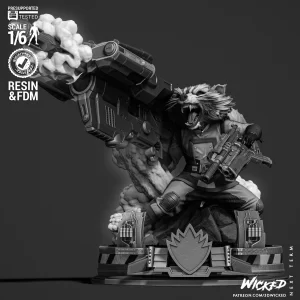 Rocket Racoon Comic Version Sculpture