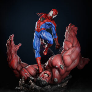 Spiderman Hulk Sculpture