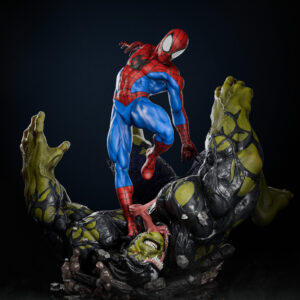 Spiderman Venomized Hulk Sculpture