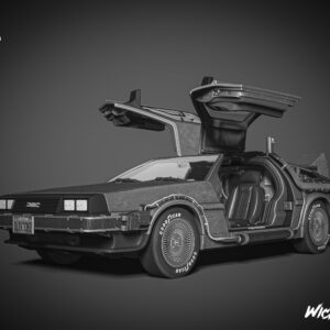 Back to the Future Delorean Sculpture