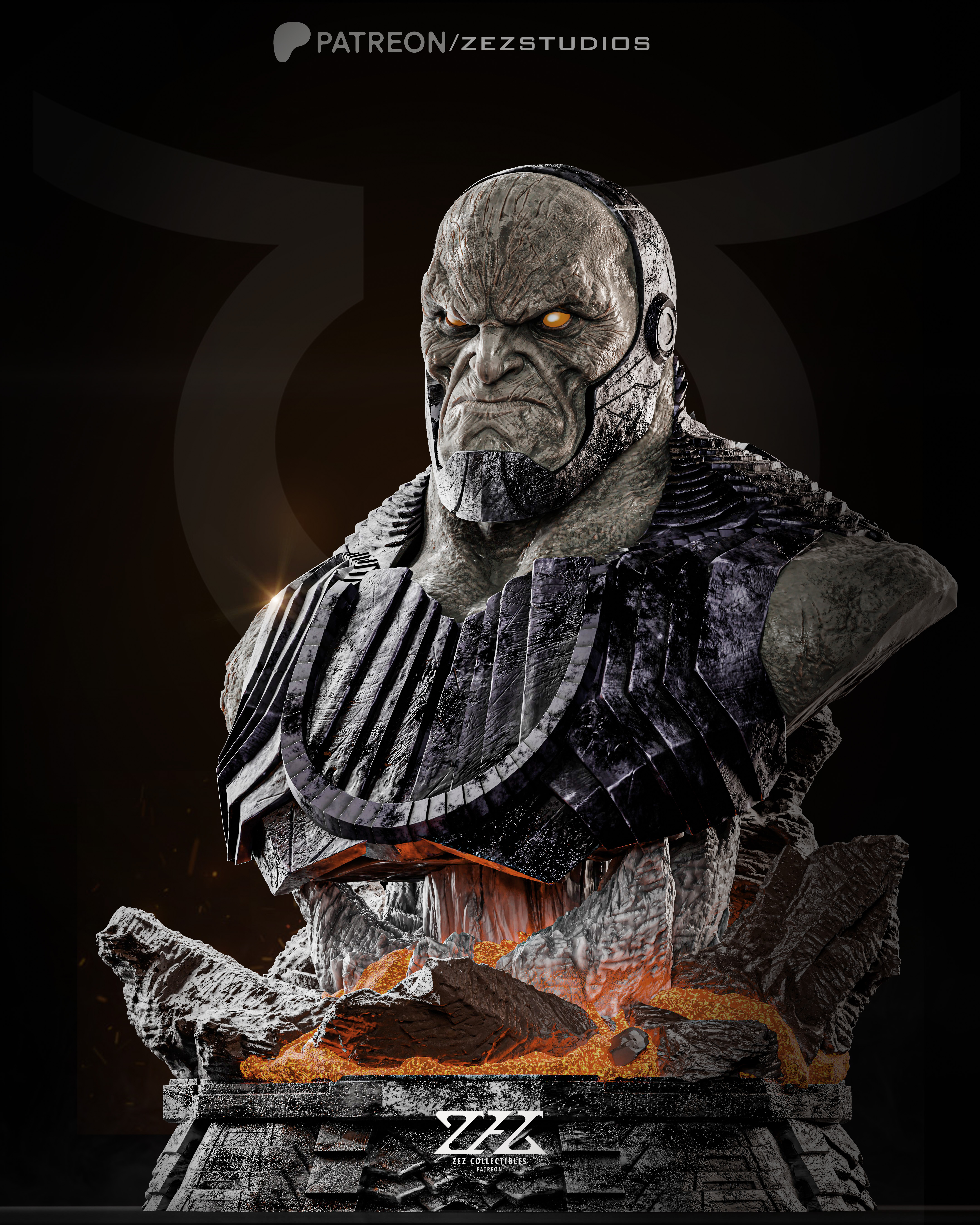 Darkseid BEZ Bust (ModelKit, Unfinished)