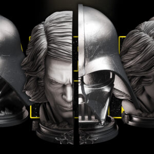 Anakin Skywalker and Darth Vader Bookends