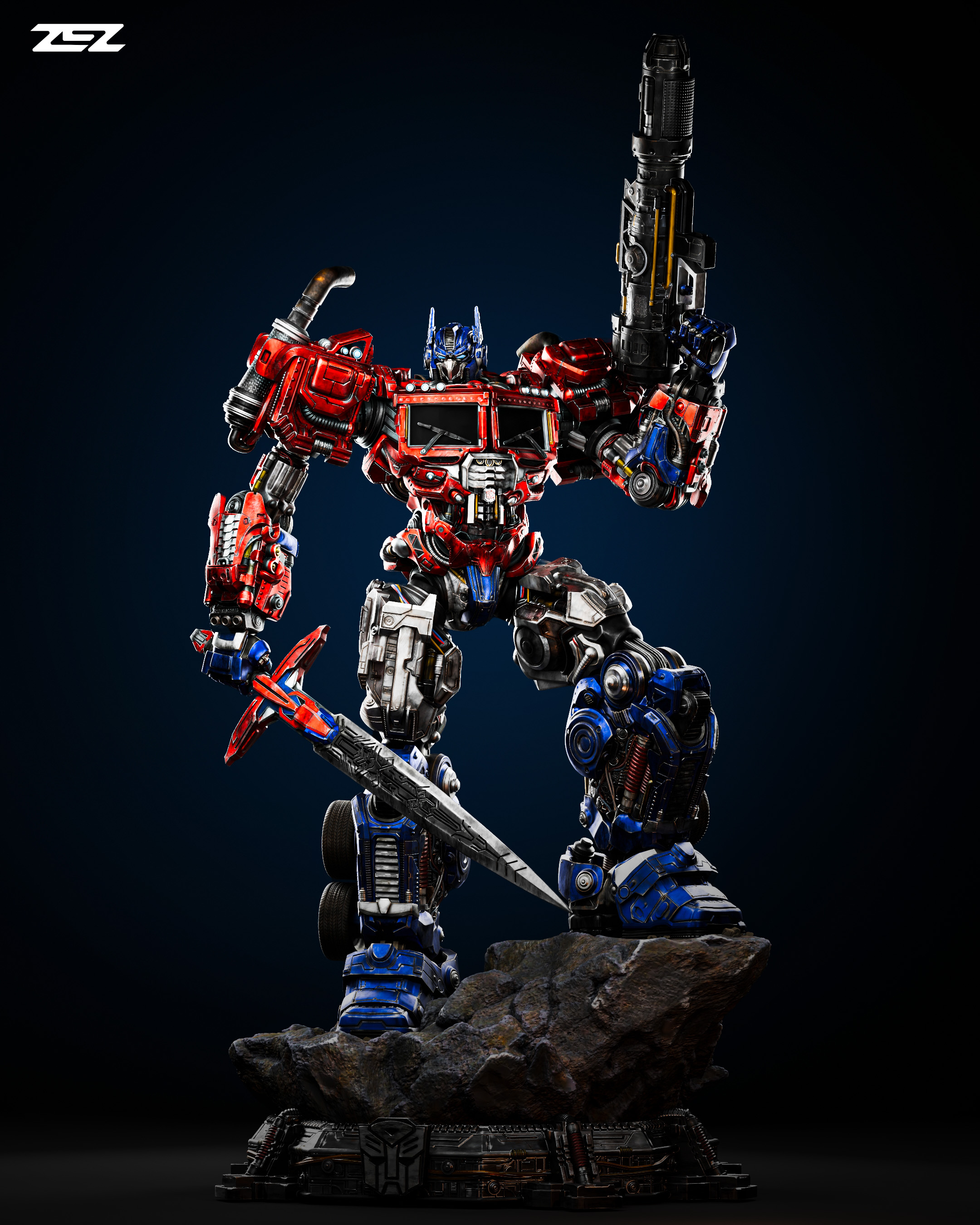 Optimus Prime Transformers ZEZ Statue