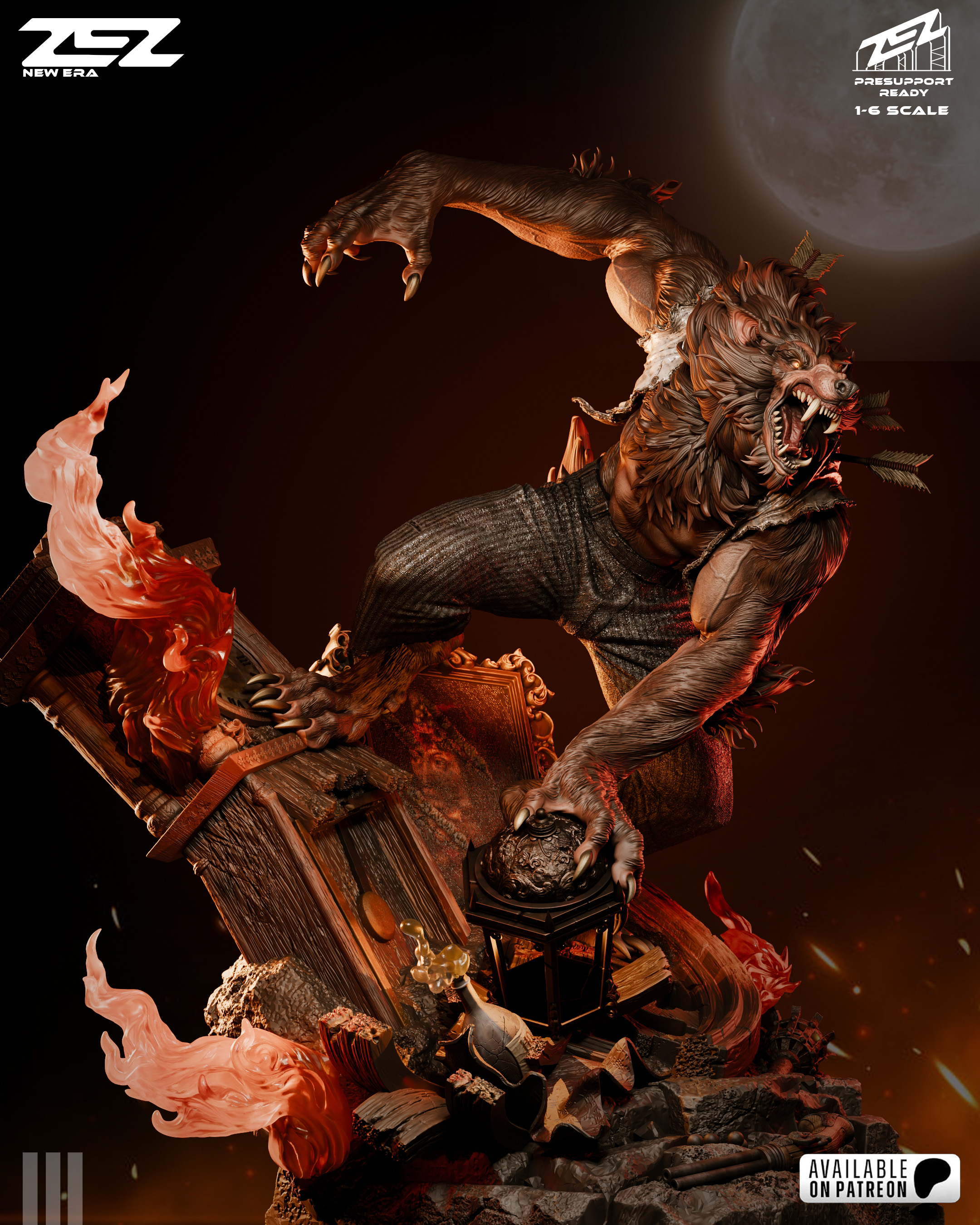 Werewolf ZEZ Statue