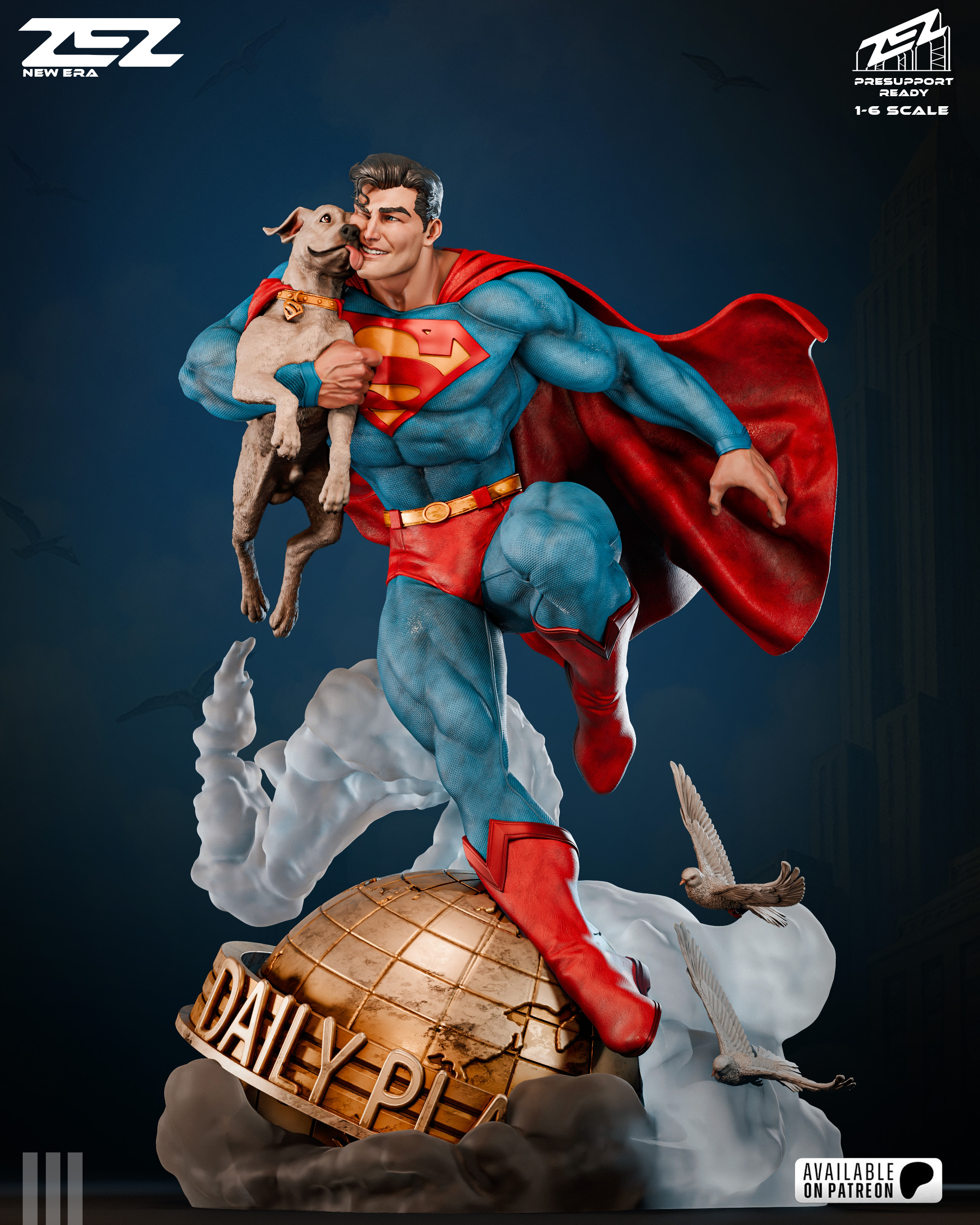 Superman Krypto ZEZ Statue
